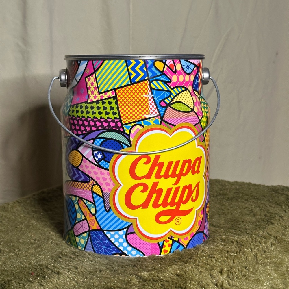 Chupa Chups Collecter Tin Bucket
